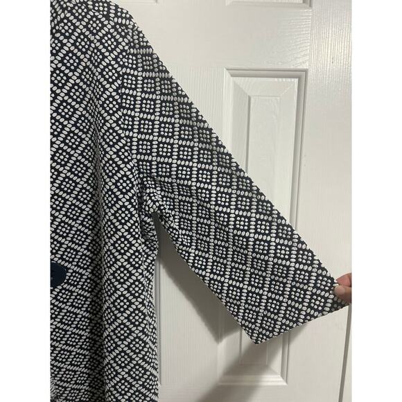 NWT JM Collection Women’s 3 button printed business casual Navy Jacket Size XL - Picture 5 of 10